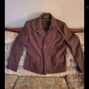 BROWN SUEDE LIKE JACKET/BLAZER